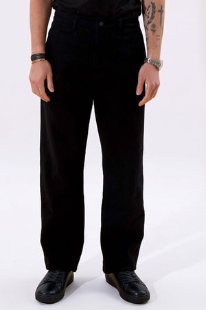 Straight Cotton Chino - Svart