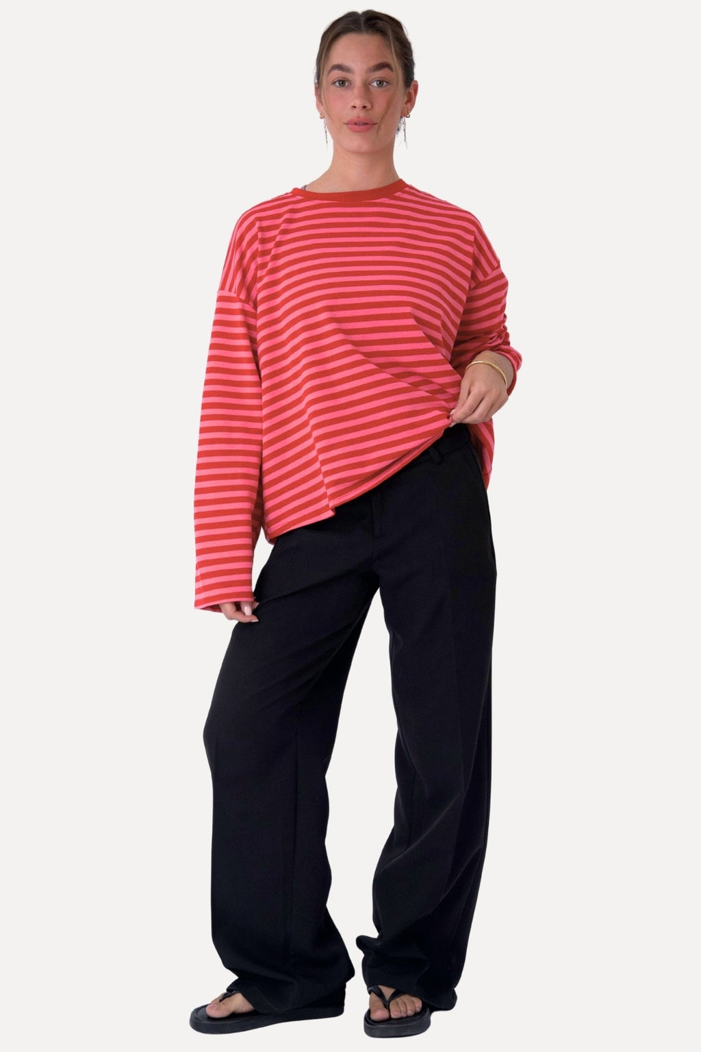 Cleo Blouse - Röd/Rosa