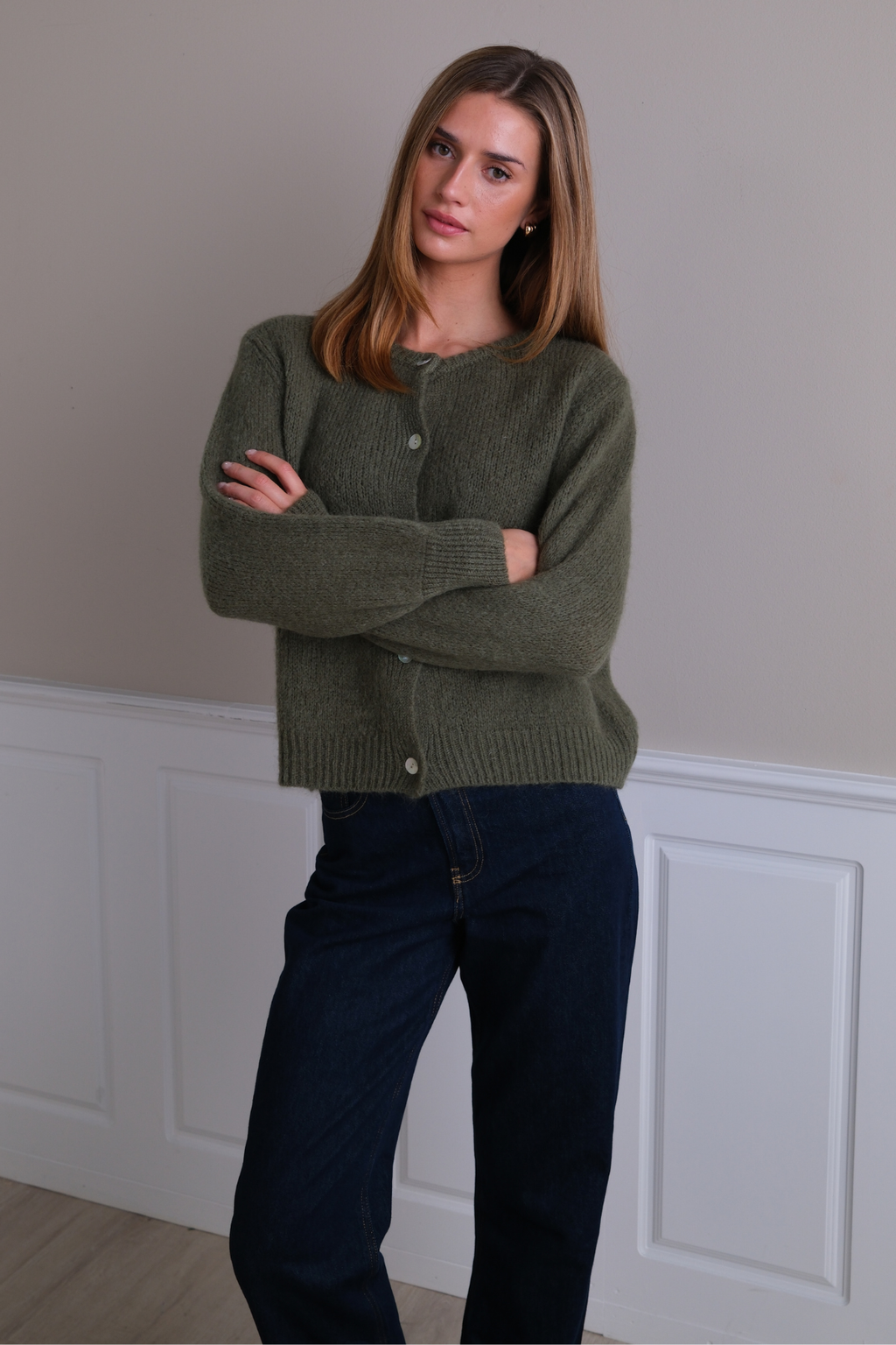 Anna Cardigan - Mörkgrön