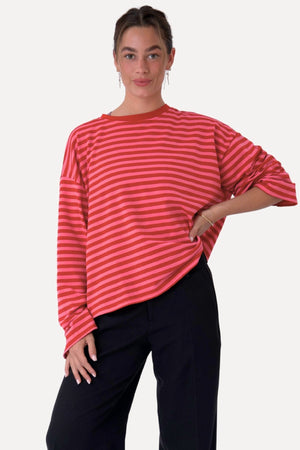 Cleo Blouse - Röd/Rosa