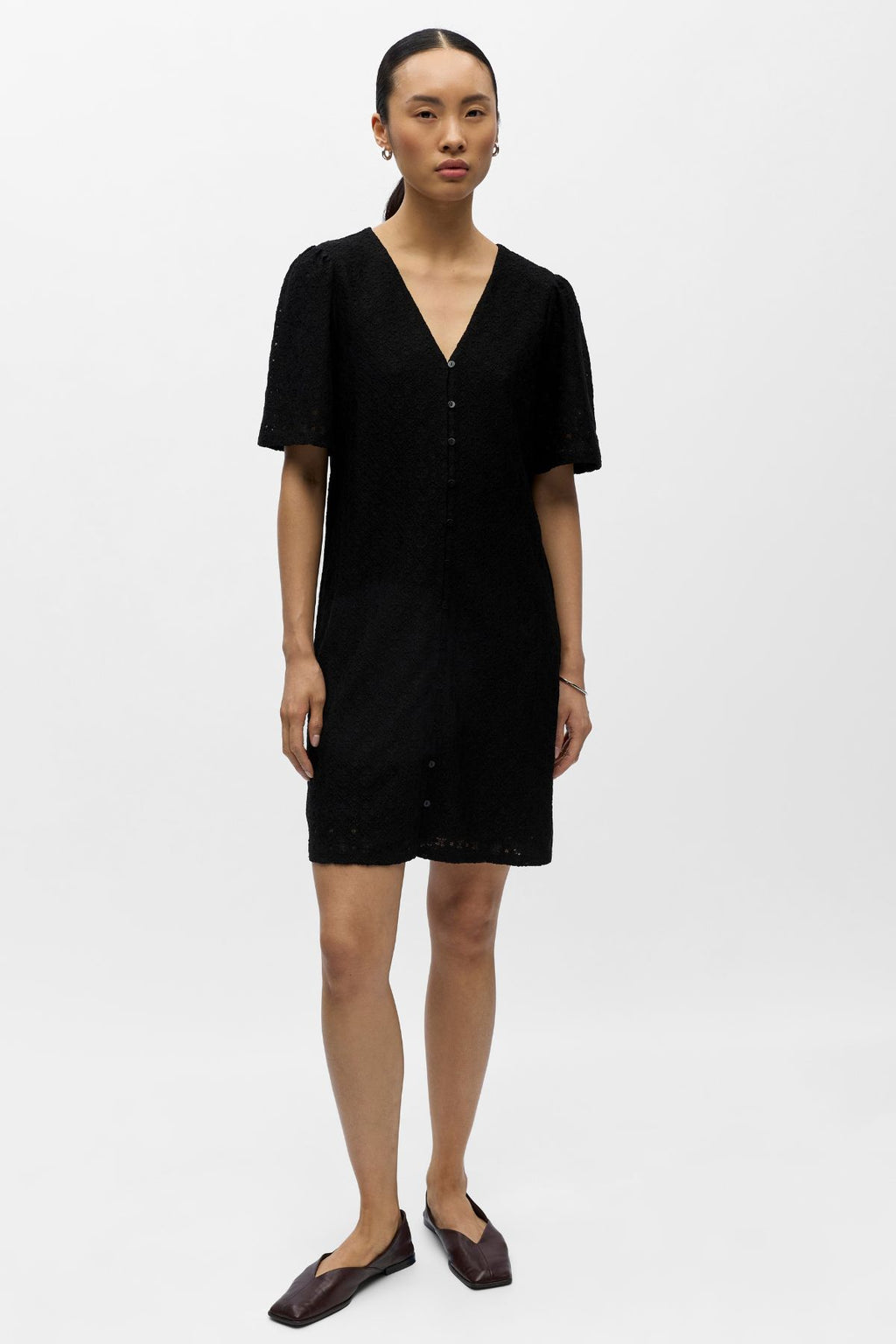 Laila V-Neck Dress - Svart