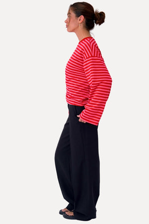 Cleo Blouse - Röd/Rosa