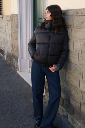 Kort Pufferjacka - Svart