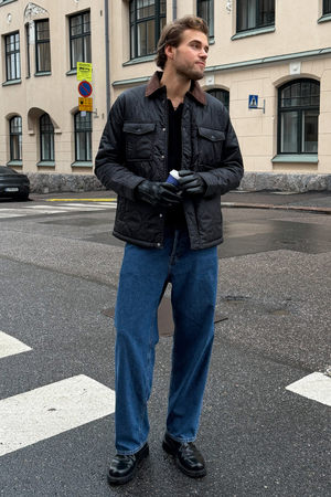 Relaxed Fit Jeans - Mörkblå Denim
