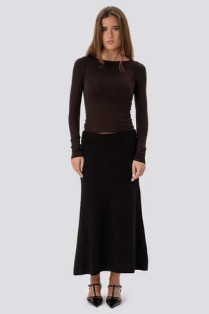 Nova Knit Skirt - Svart