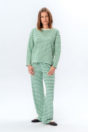 Randiga Byxor - Grön