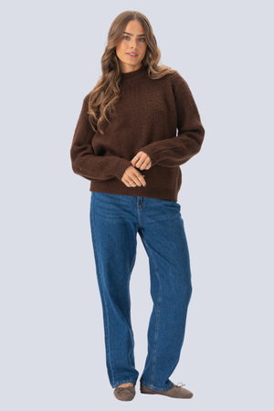 Hazel Stickad Tröja - Brun