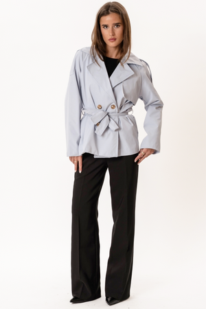 Sia Short Trenchcoat - ljusblå