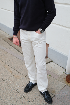 Relaxed Fit Jeans - Vit Denim