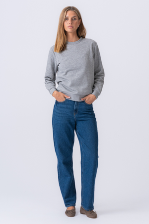 Essentiell Crewneck - Gråmelerad