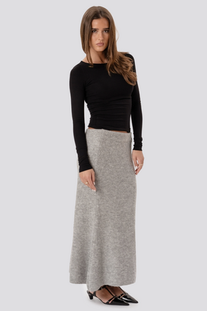 Nova Knit Skirt - Grå