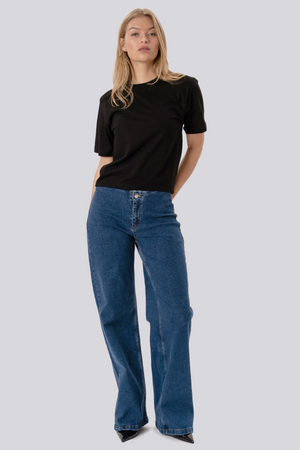 Miley Wide Jeans - Mellanblå