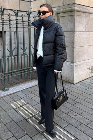 Kort Pufferjacka - Svart