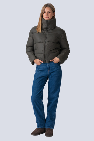 Kort Pufferjacka - Oliv