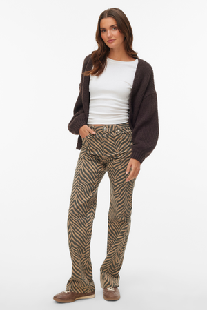 Tessa Vida Stretchjeans - Silver Mink Zebra