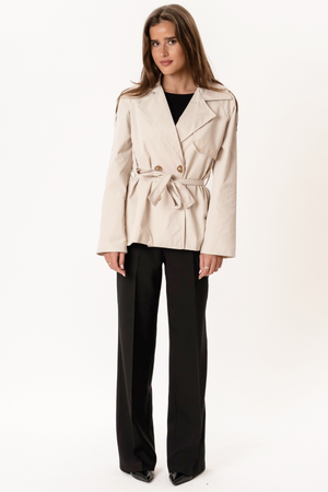 Sia Short Trenchcoat - Off-white
