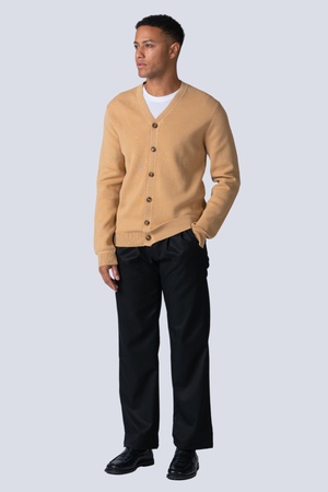Milo Stickad Cardigan - Sand
