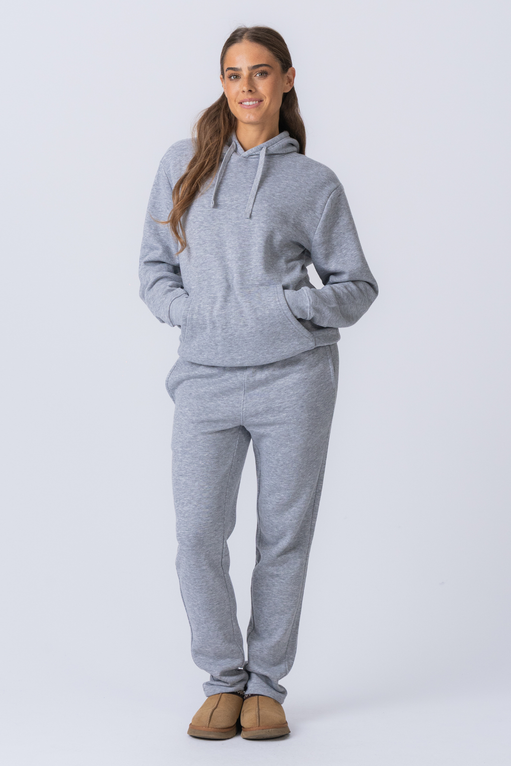 Essential Hoodie Sweatset för Kvinna - Grå