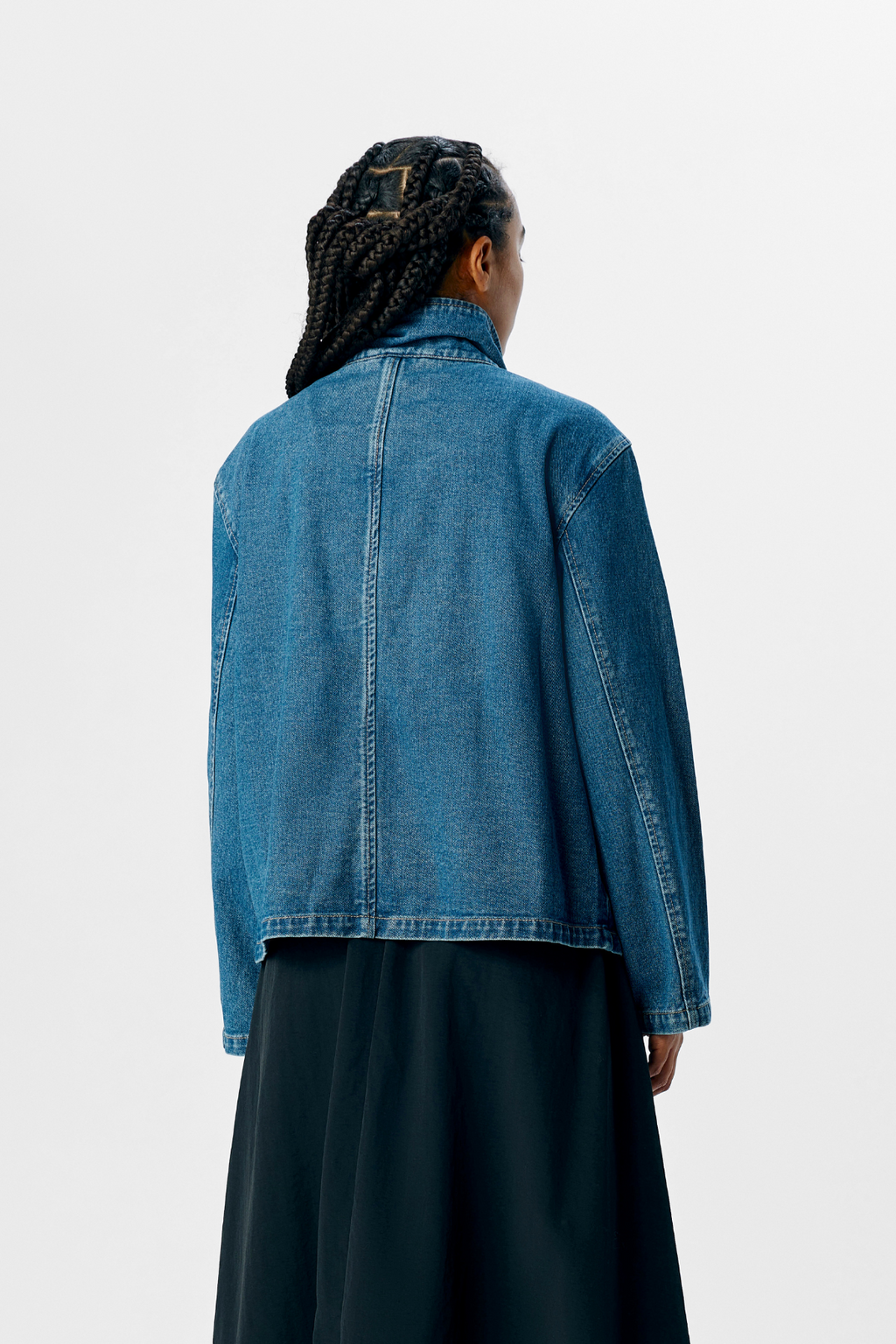 Tilla Gro L/S Jeansjacka - Mellanblå Denim