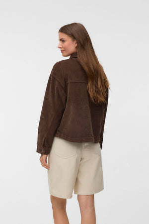 Jamie Corduroy Shacket - Chocolate