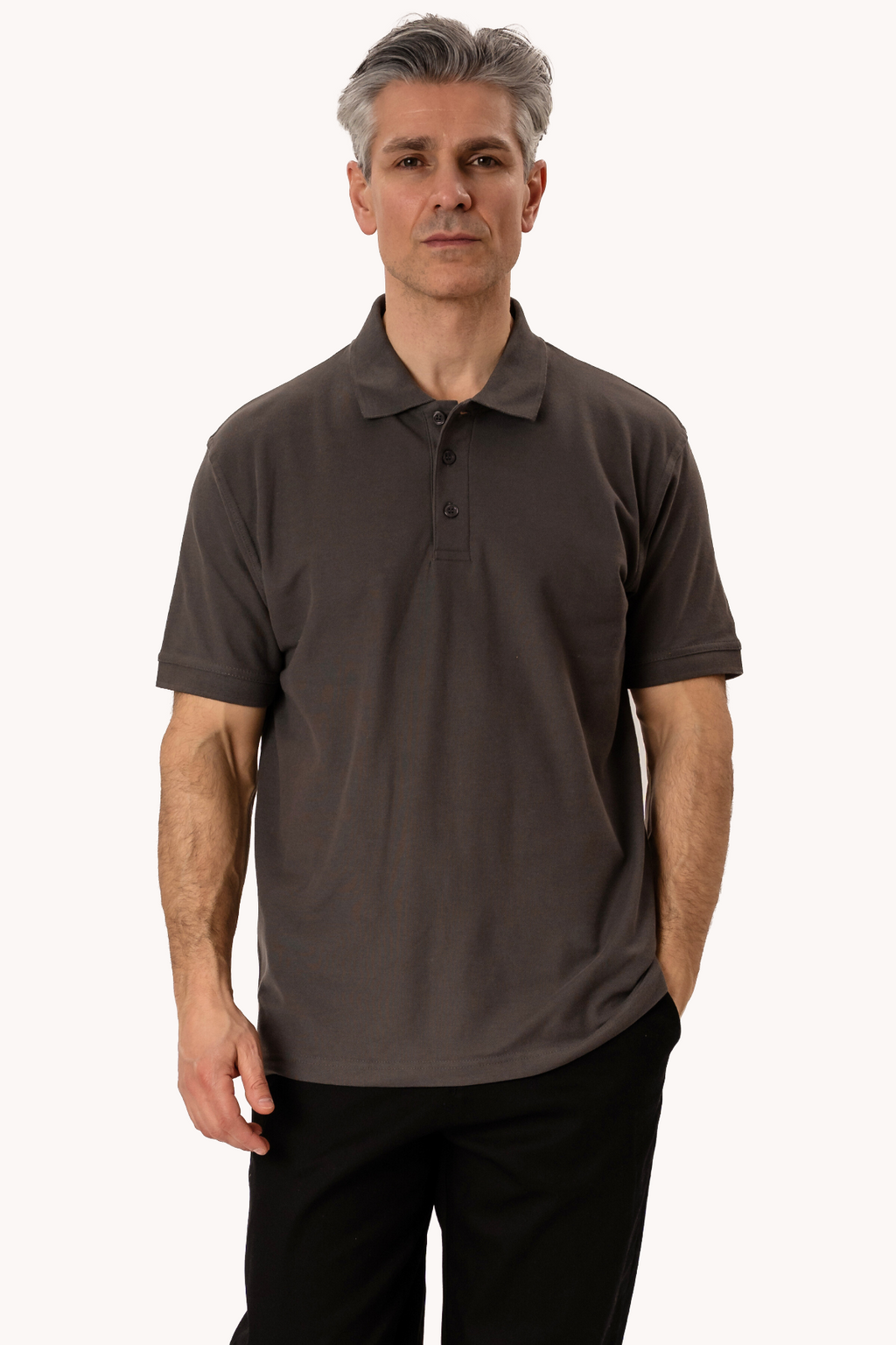 Basic Polo - Mörkgrå