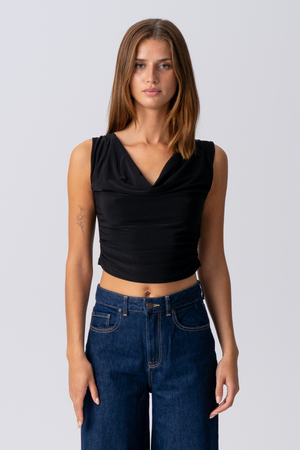 Elisa Waterfall Top - Svart