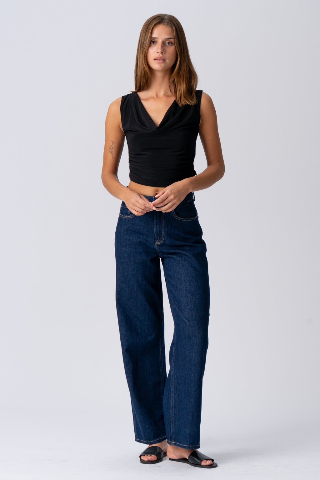 Elisa Waterfall Top - Svart