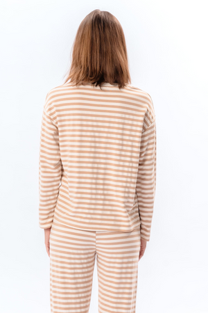 Stript Skjorta - Beige