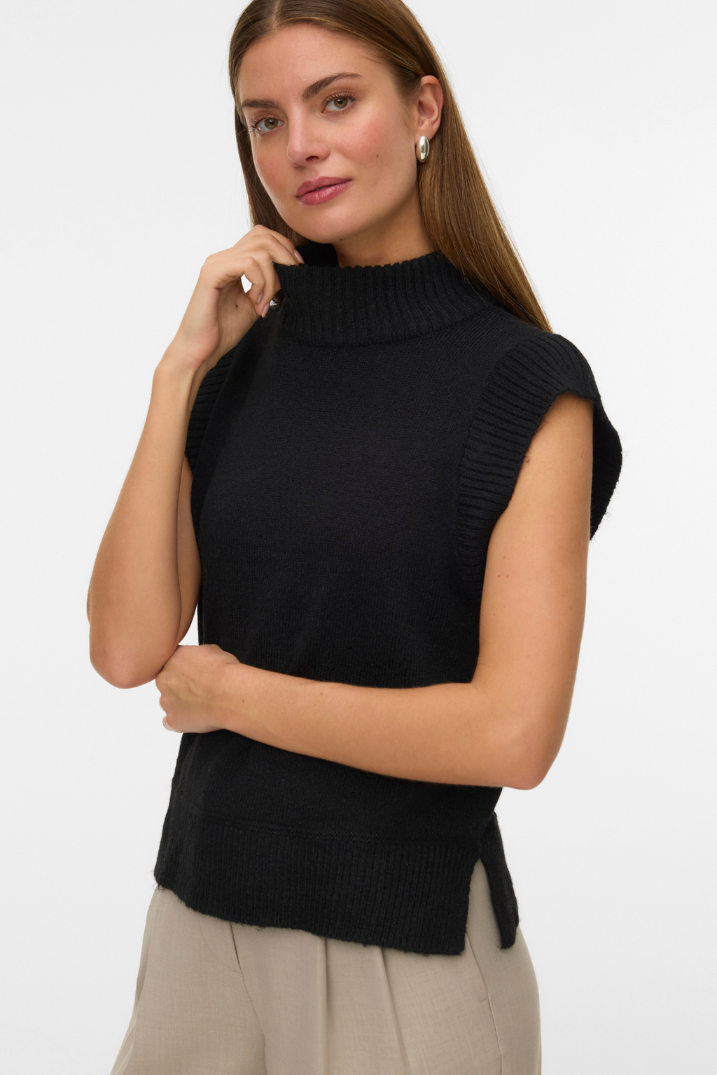 Wow Highneck Väst - Svart