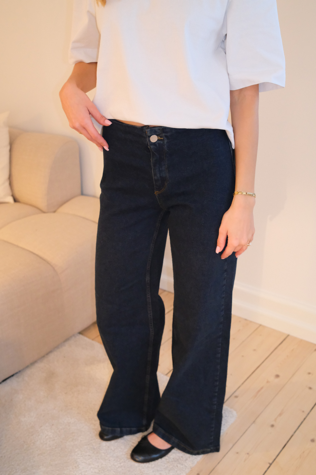 Miley Wide Jeans - Mörkblå