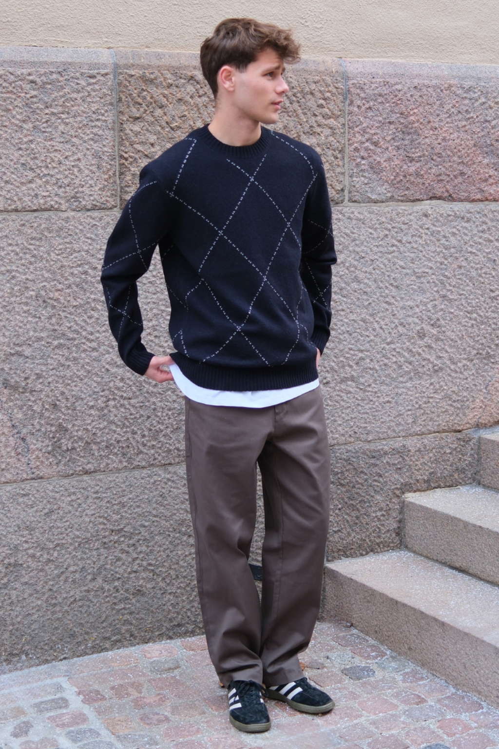 Straight Cotton Chino - Oliv