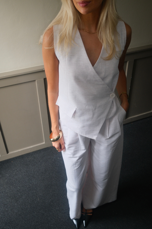 Melissa Wide Pants - Ljusgrå