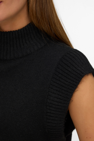 Wow Highneck Väst - Svart