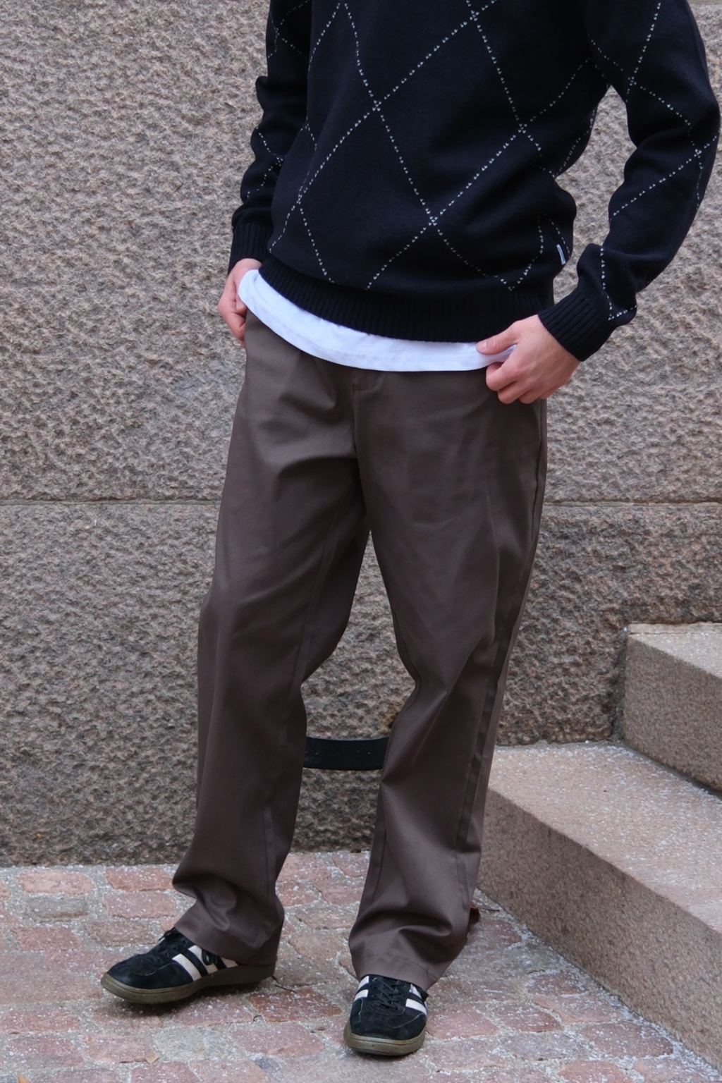 Straight Cotton Chino - Oliv