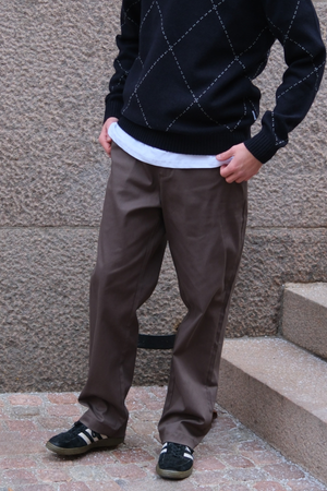 Straight Cotton Chino - Oliv