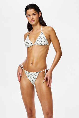 Baomi Bikiniunderdel med knytning - Egret-Black Dot
