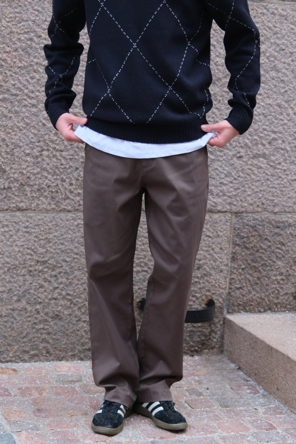 Straight Cotton Chino - Oliv