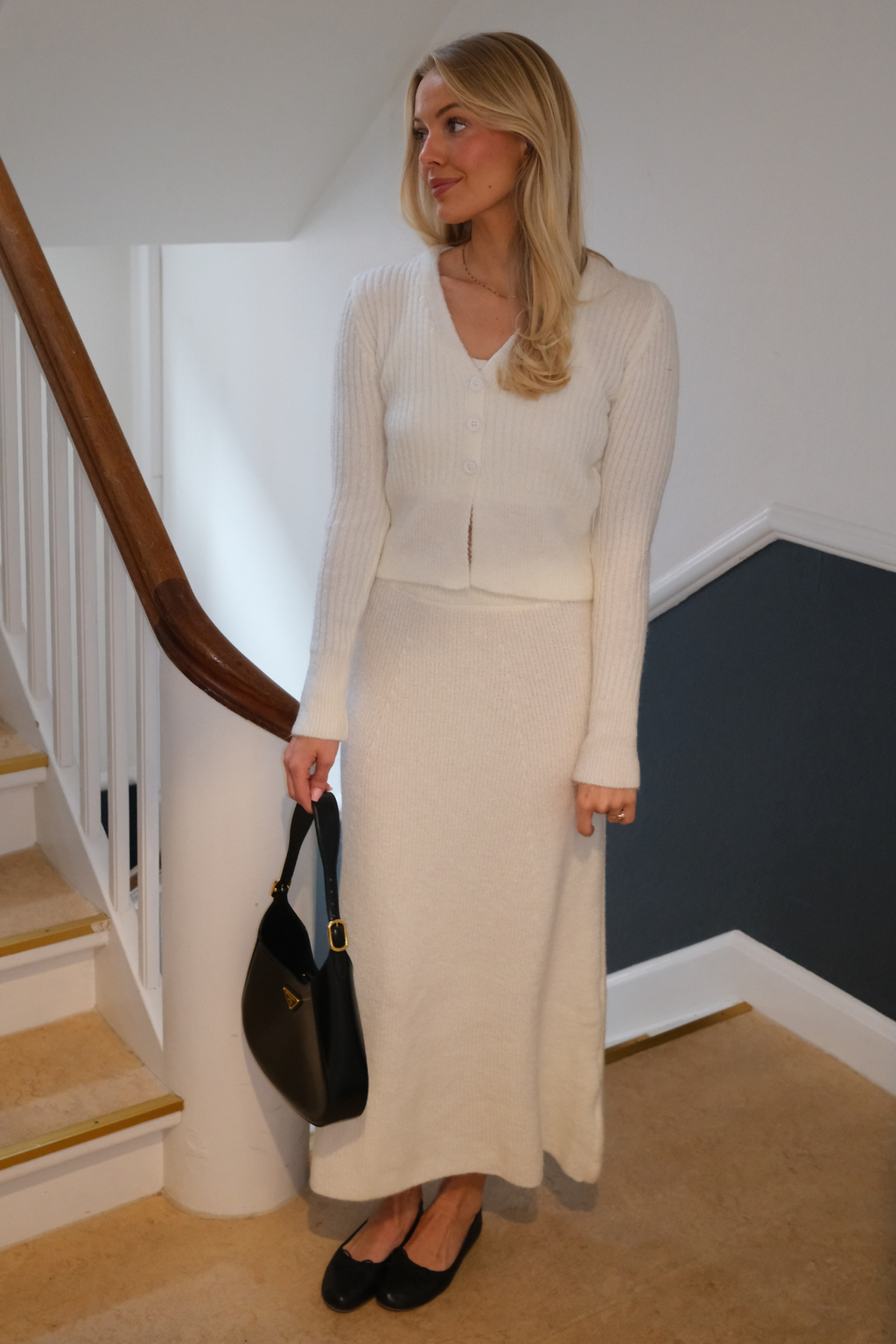 Nova Knit Skirt - Vit