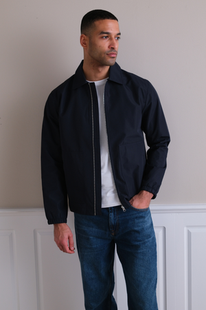 Short Zip Jacket - Navy