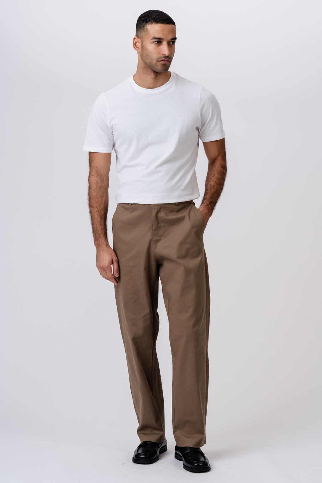 Straight Cotton Chino - Beige