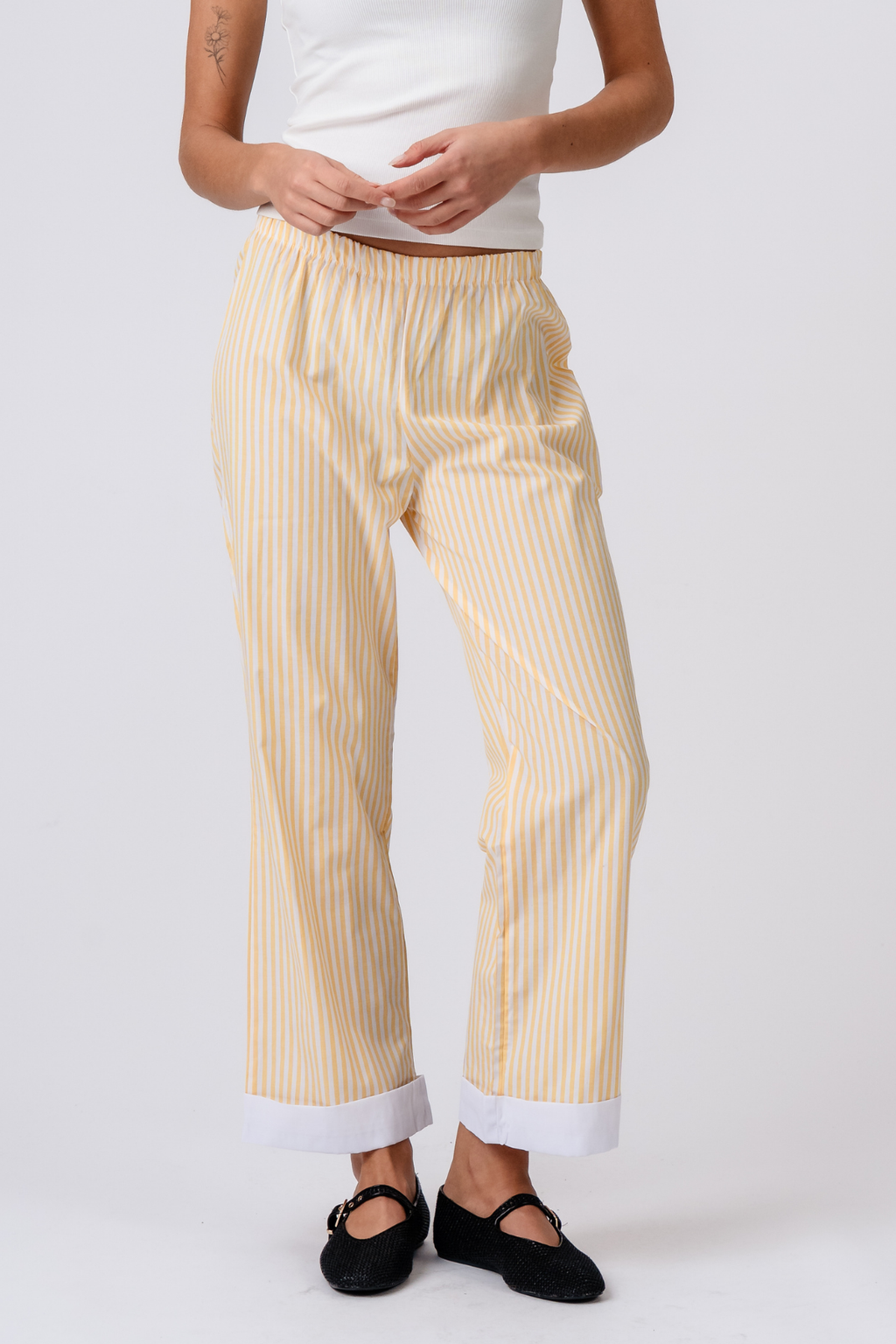 Layla Randiga Pants - Gul
