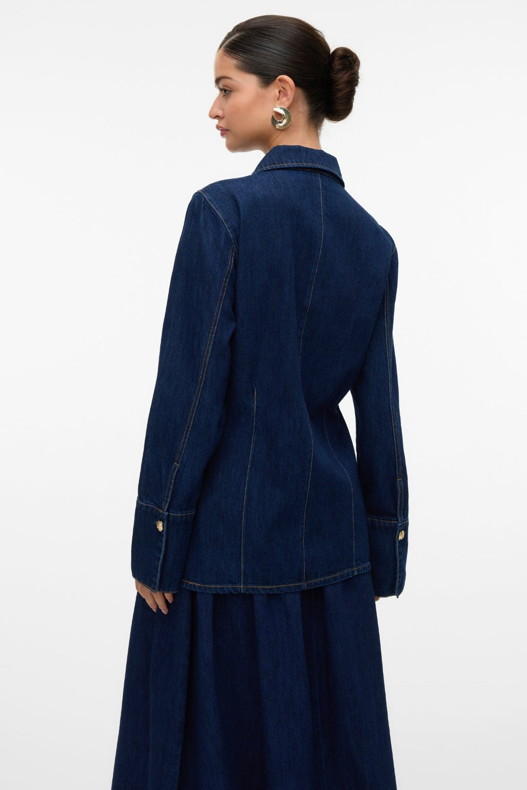 Nikka Jeansskjorta - Mörkblå Denim