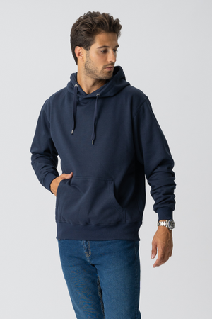 Basic Hoodie - Mörk Marinblå