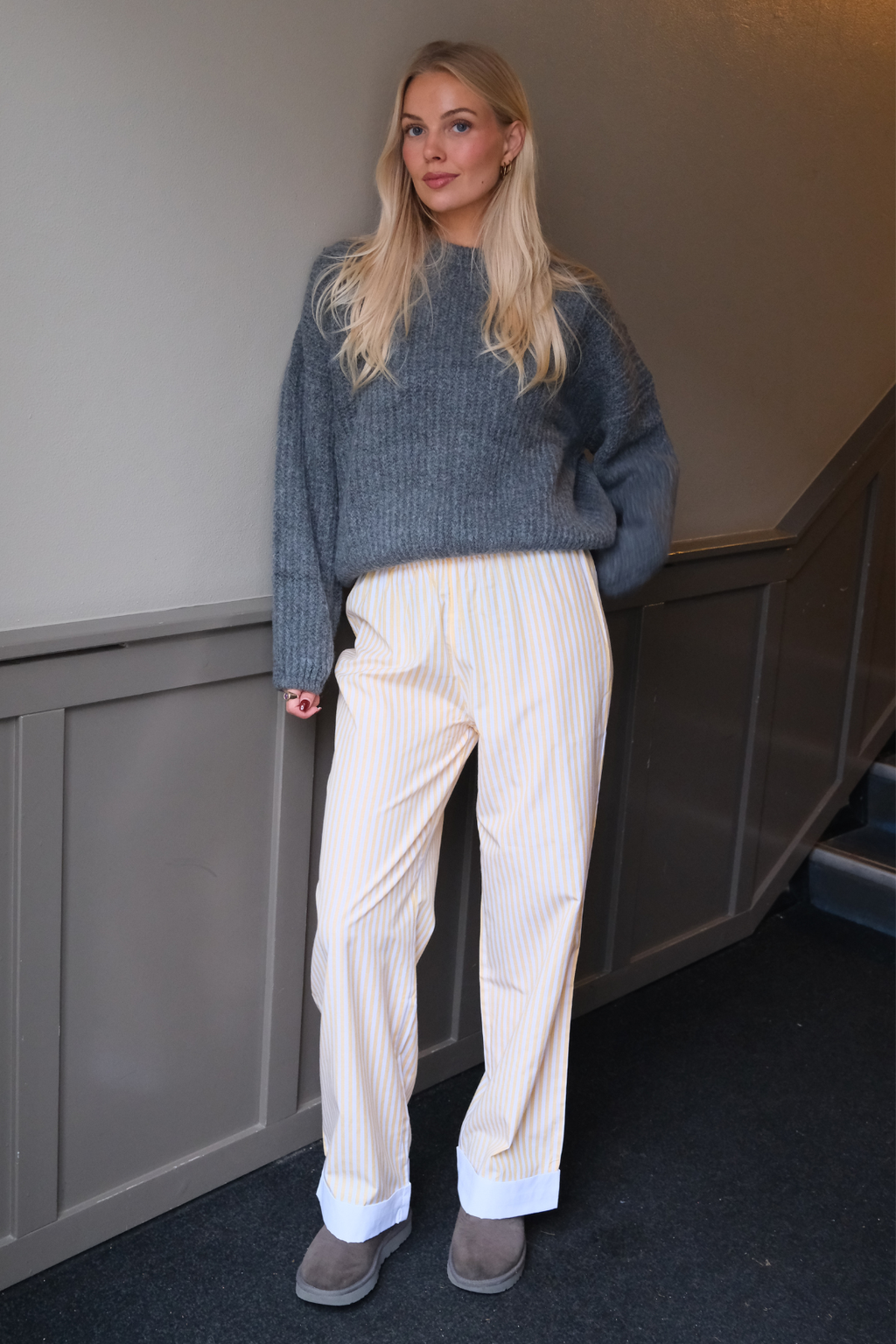 Layla Randiga Pants - Gul