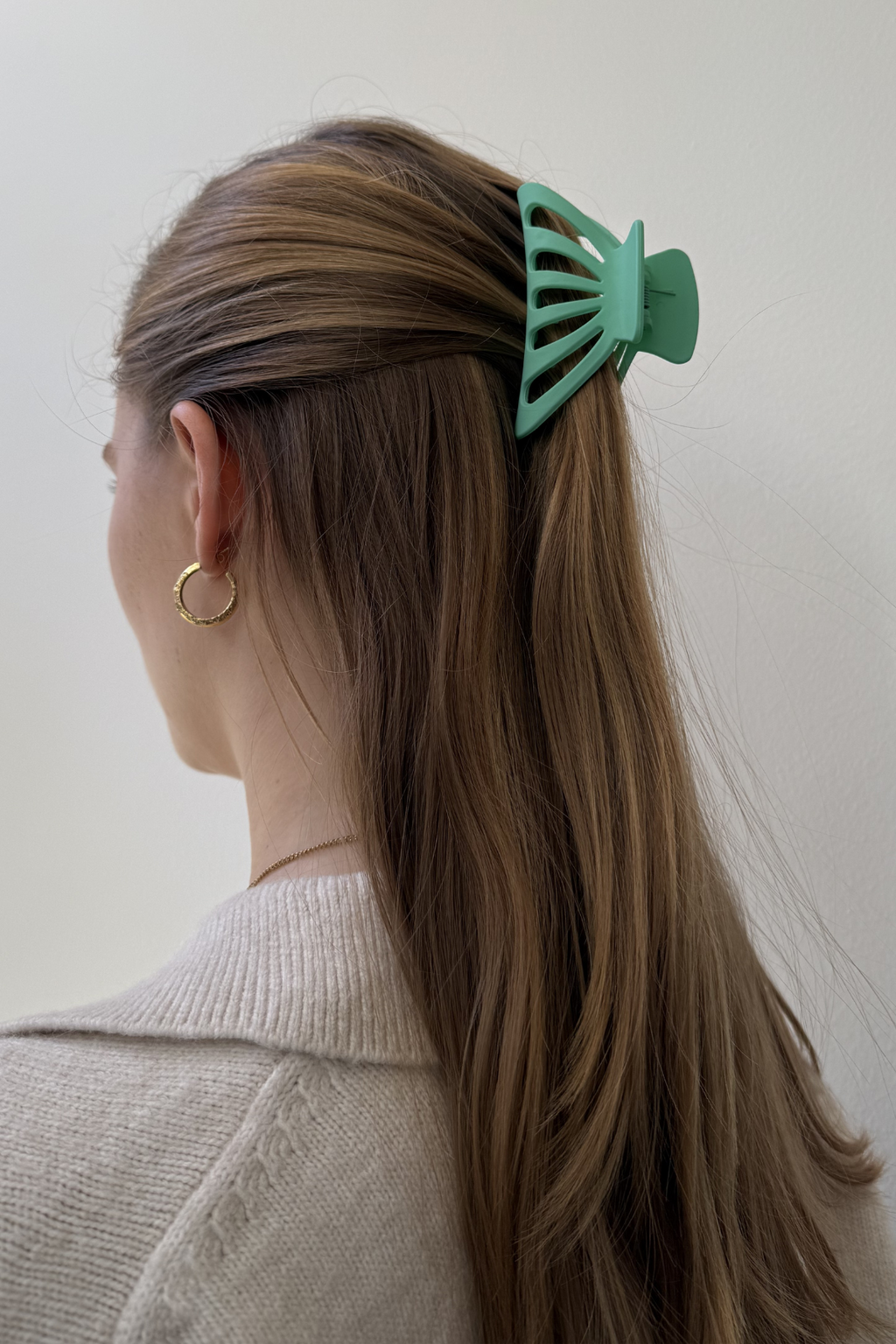 Ihålig Hårklämma - Grön