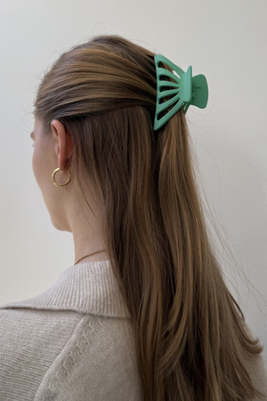 Ihålig Hårklämma - Grön