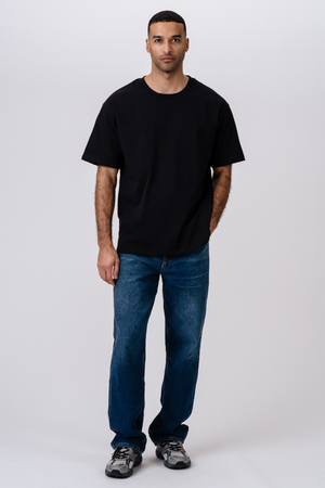 Kraftig Boxfit T-shirt - Svart