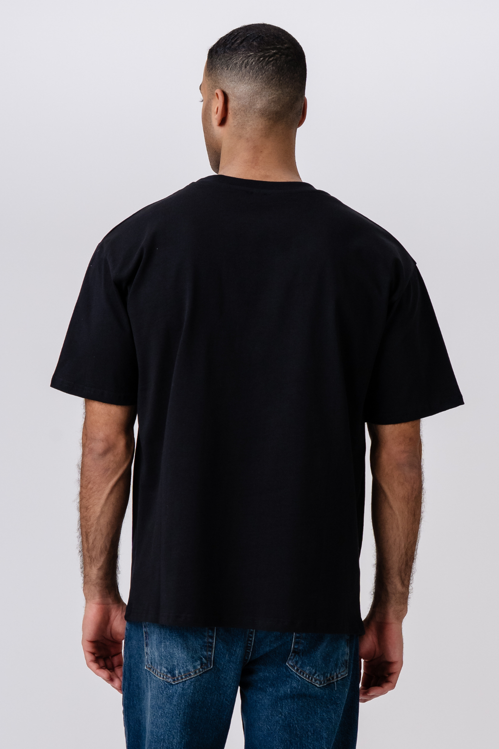 Kraftig Boxfit T-shirt - Svart