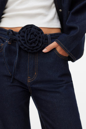 Allison Straight Rosebelt - Mörkblå Denim