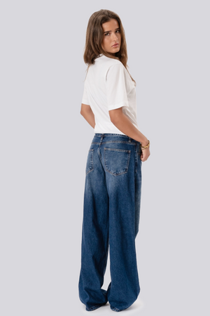 Serena Baggy Jeans - Medium Blue